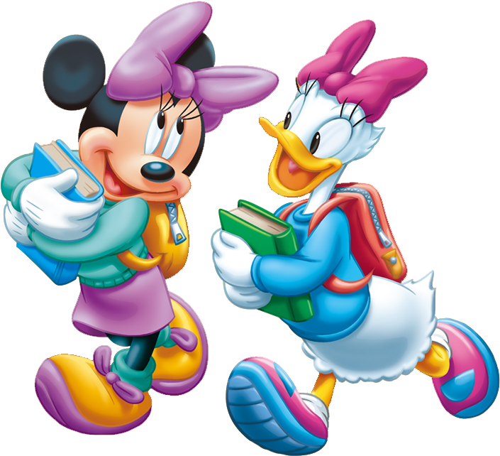 Disney Clipart Back To School - Minnie Y Daisy - Png Download (747x677), Png Download