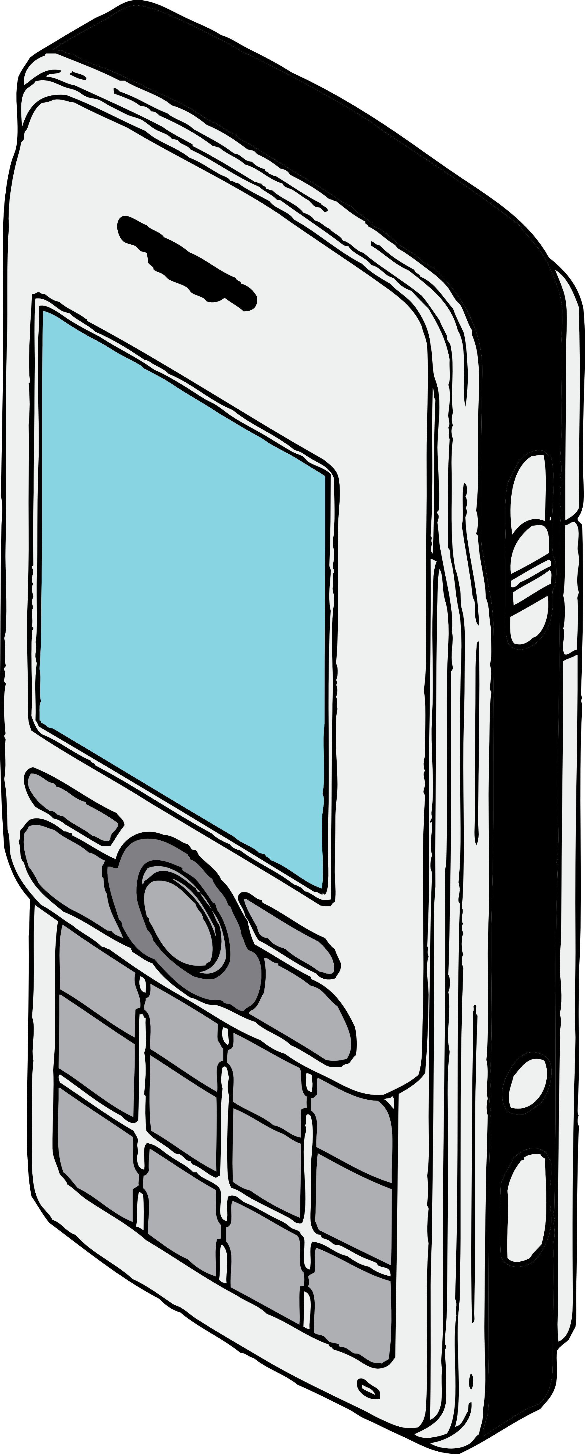 No Cell Phone Clipart Free Clipart Images 2 Clipartix - Coloring Of Cellphone - Png Download (1969x4891), Png Download