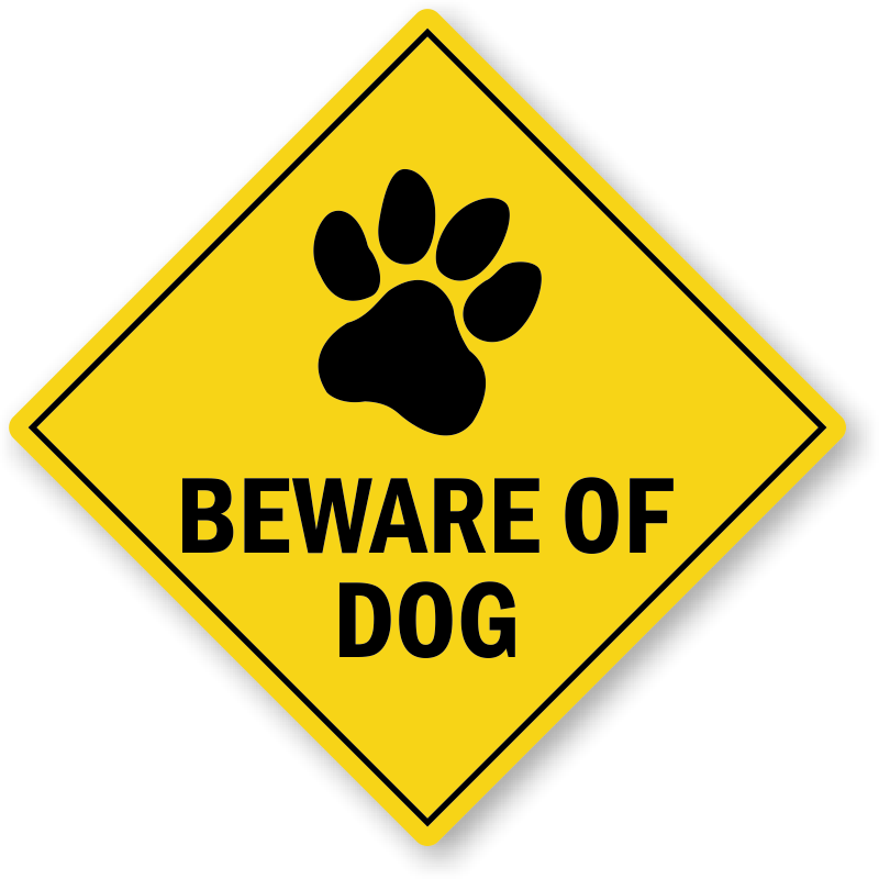 Beware Of Dog Sign Learn More - Truck Road Signs Clipart (800x800), Png Download