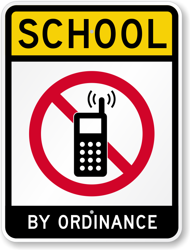 Zoom - Buy - No Cellphone At School Clipart (607x800), Png Download