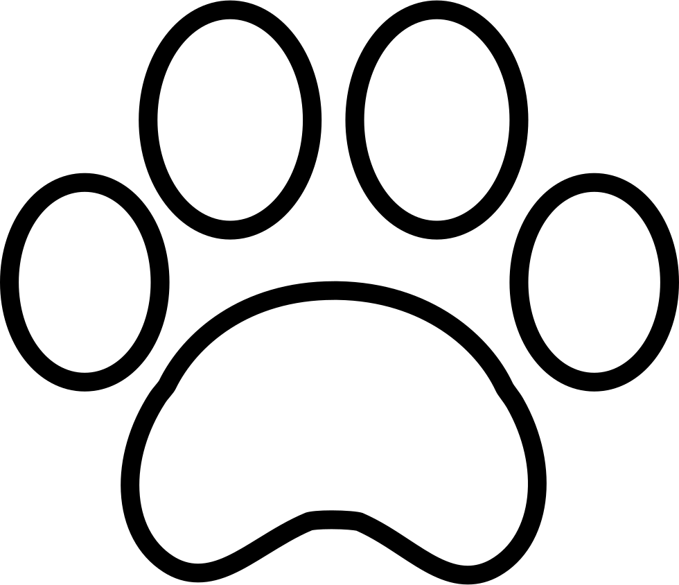 980 X 844 17 - Paw Print Outline Svg Clipart (980x844), Png Download