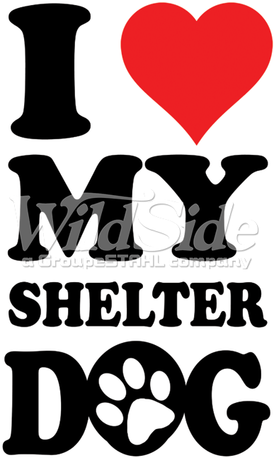 I Heart My Shelter Dog - Illustration Clipart (675x675), Png Download