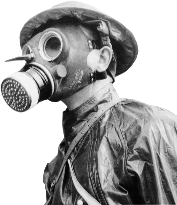 Gas Mask Ww2 Soldier Clipart (633x700), Png Download