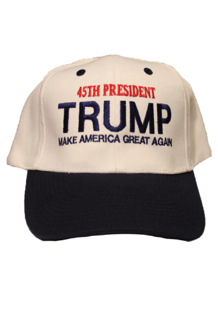45th President Trump Hat White/navy - Baseball Cap Clipart (570x760), Png Download