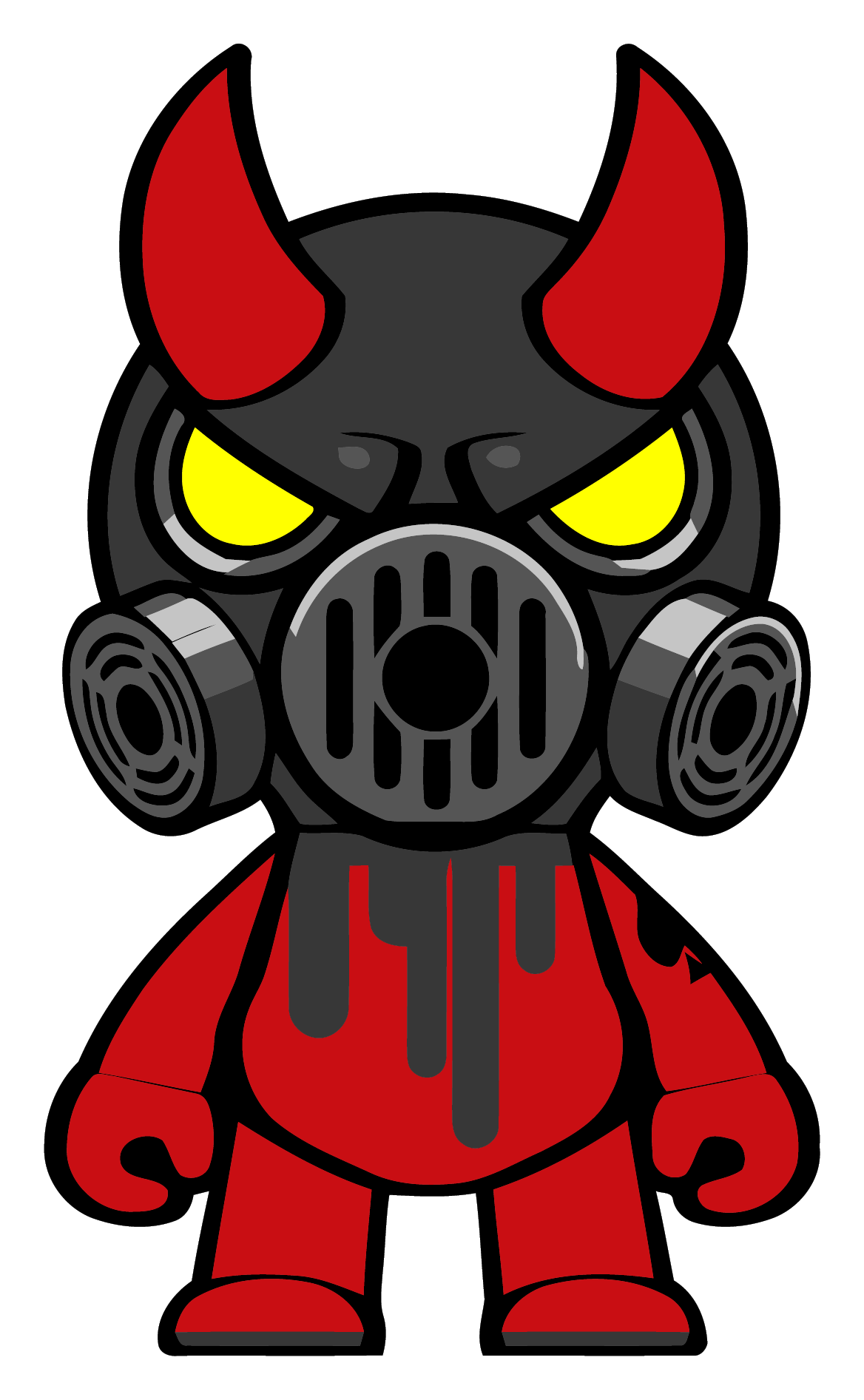 Gas Mask Oni Black Mask Clipart Png Transparent Png (1168x1893), Png Download