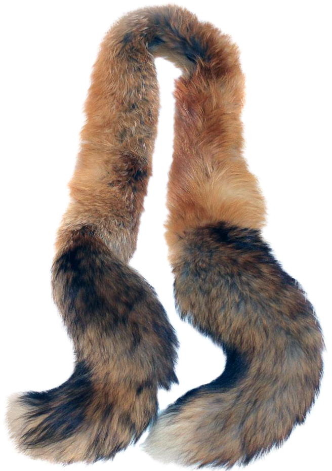 Png Black And White Download S Red Fox Tail Wrap Stole - Fur Clothing Clipart (930x930), Png Download