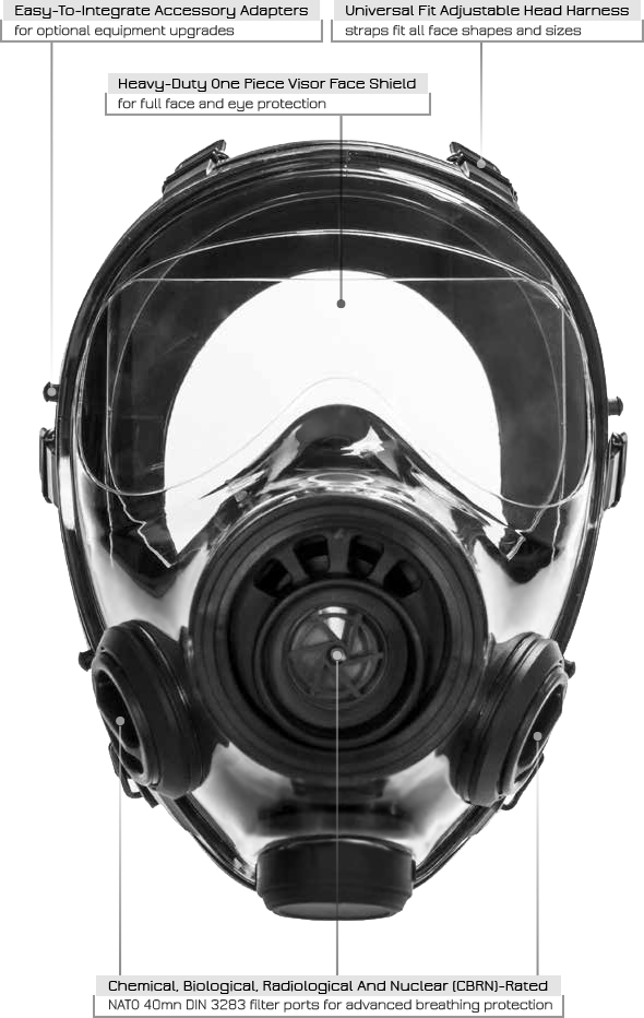 Advanced Tactical Gas Mask Are You Ready For A Biological, - Sge 400 Gas Mask Clipart (590x932), Png Download