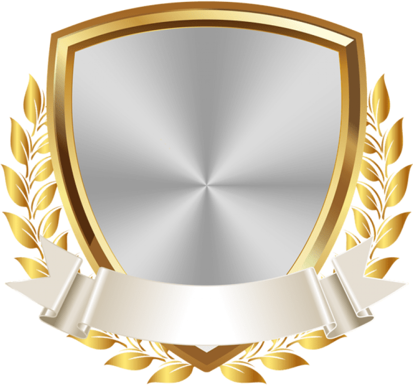 Free Png Download Gold White Badge With Banner Clipart - Gold Badge Png Transparent Png (850x804), Png Download