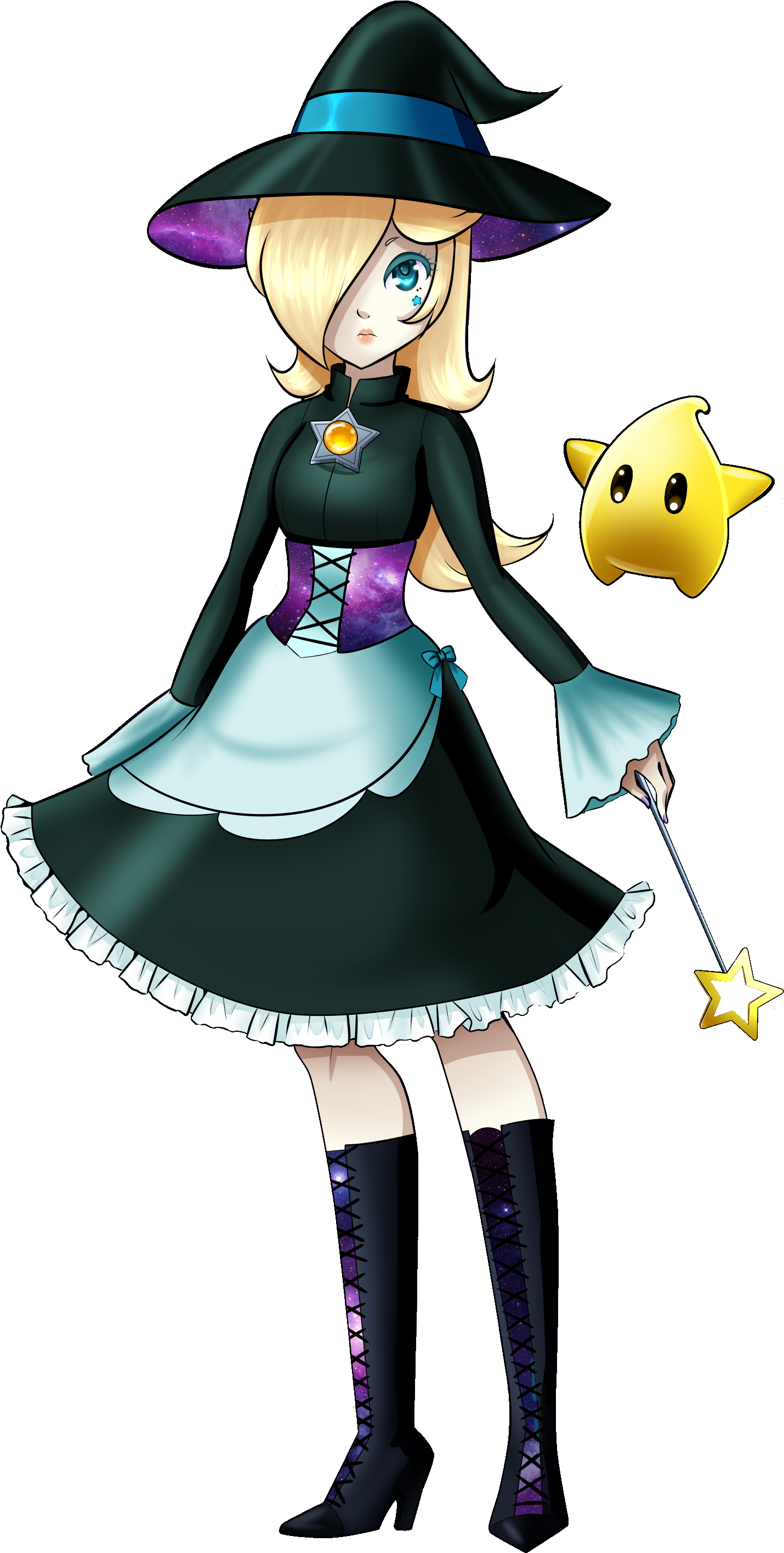 Princess Clipart Rosalina - Princess Rosalina Halloween Fanart - Png Download (1452x2860), Png Download