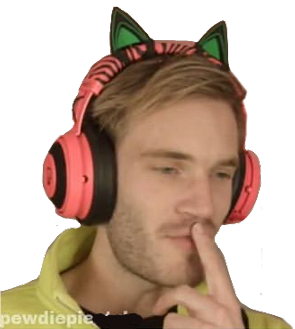 Pewdiepie Sticker - Hearing Clipart (1024x1140), Png Download