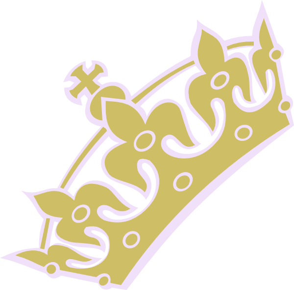 Gold Lav Tiara Princess Clip Art At Clker - Gold And Pink Crown Png Transparent Png (600x593), Png Download