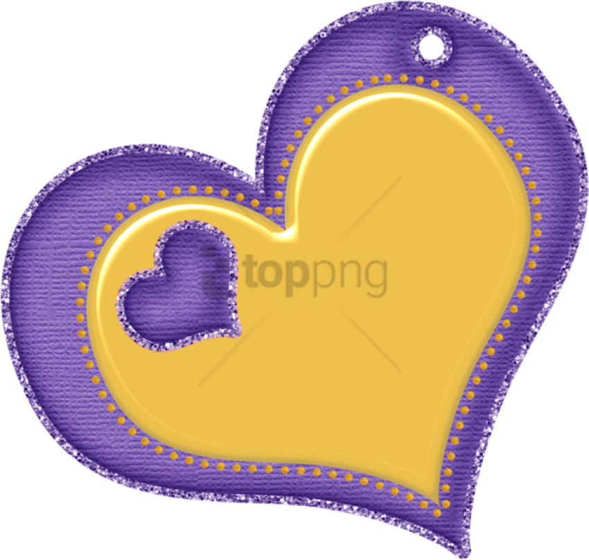 Heart, Png, Heart, Herzen, Corazones, - Purple And Yellow Hearts Clipart (600x570), Png Download