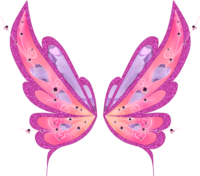 Pink Fairy Wings Png - Butterfly Clipart (900x900), Png Download
