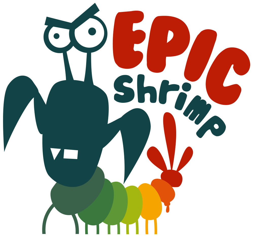 Epic Shrimp Logo With Stroke - Illustration Clipart (998x934), Png Download