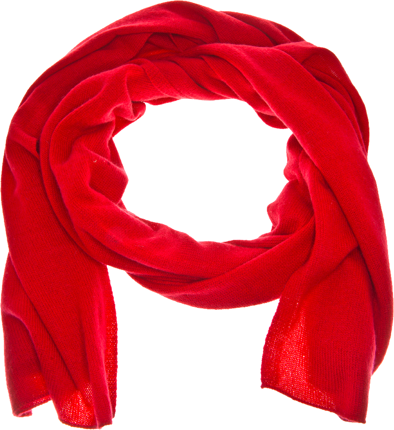Red Scarf - Transparent Red Scarf Png Clipart (800x873), Png Download