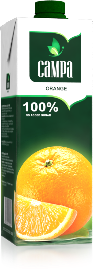 Campa Jugo De Naranja 100% - Jugo De Naranja Tetra Pak Clipart (374x907), Png Download