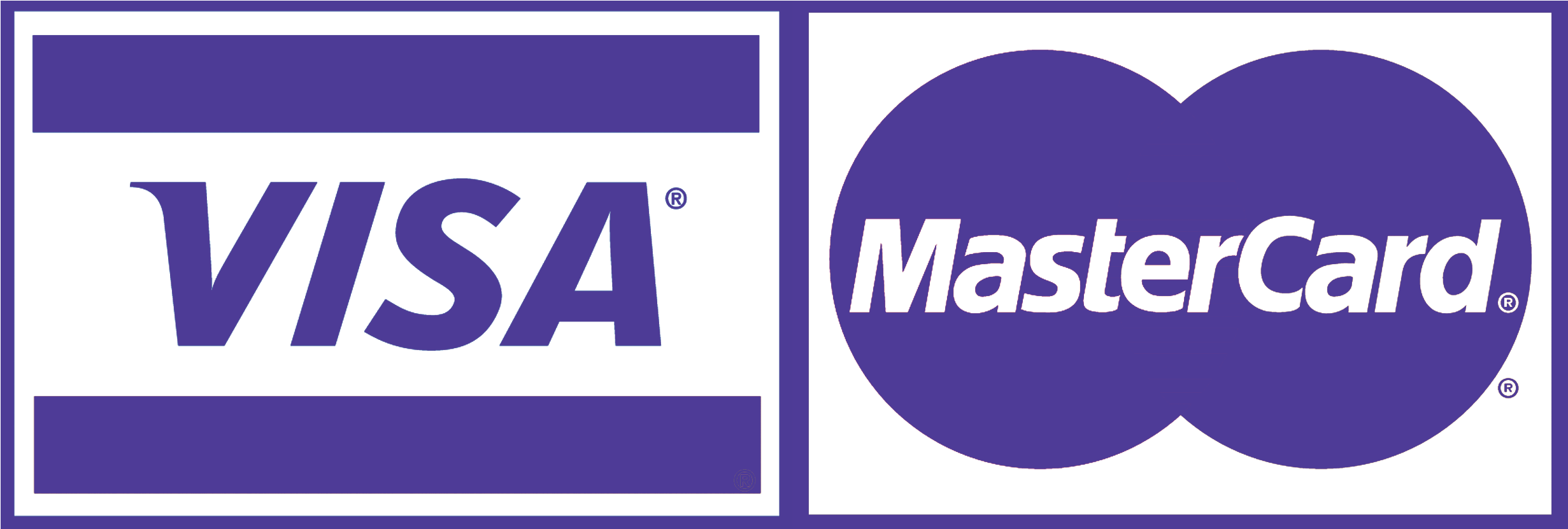 Visaandmaster-png - Mastercard Clipart (2967x858), Png Download