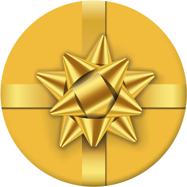 Gift Box - Circle Clipart (866x650), Png Download