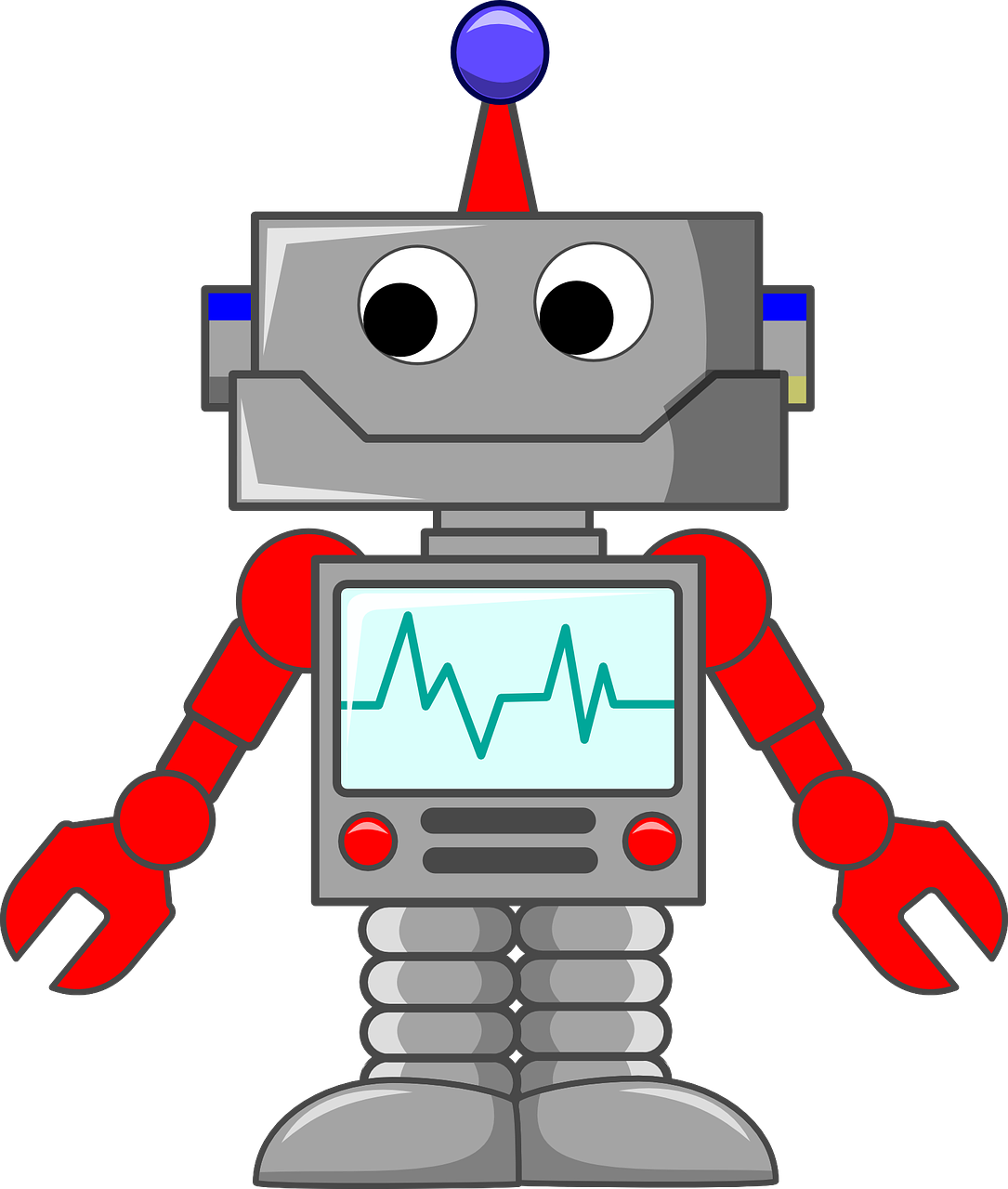 Https - //pixabay - Com/es/robot-m%c3% - Dibujo Robot Infantil Clipart (1085x1280), Png Download
