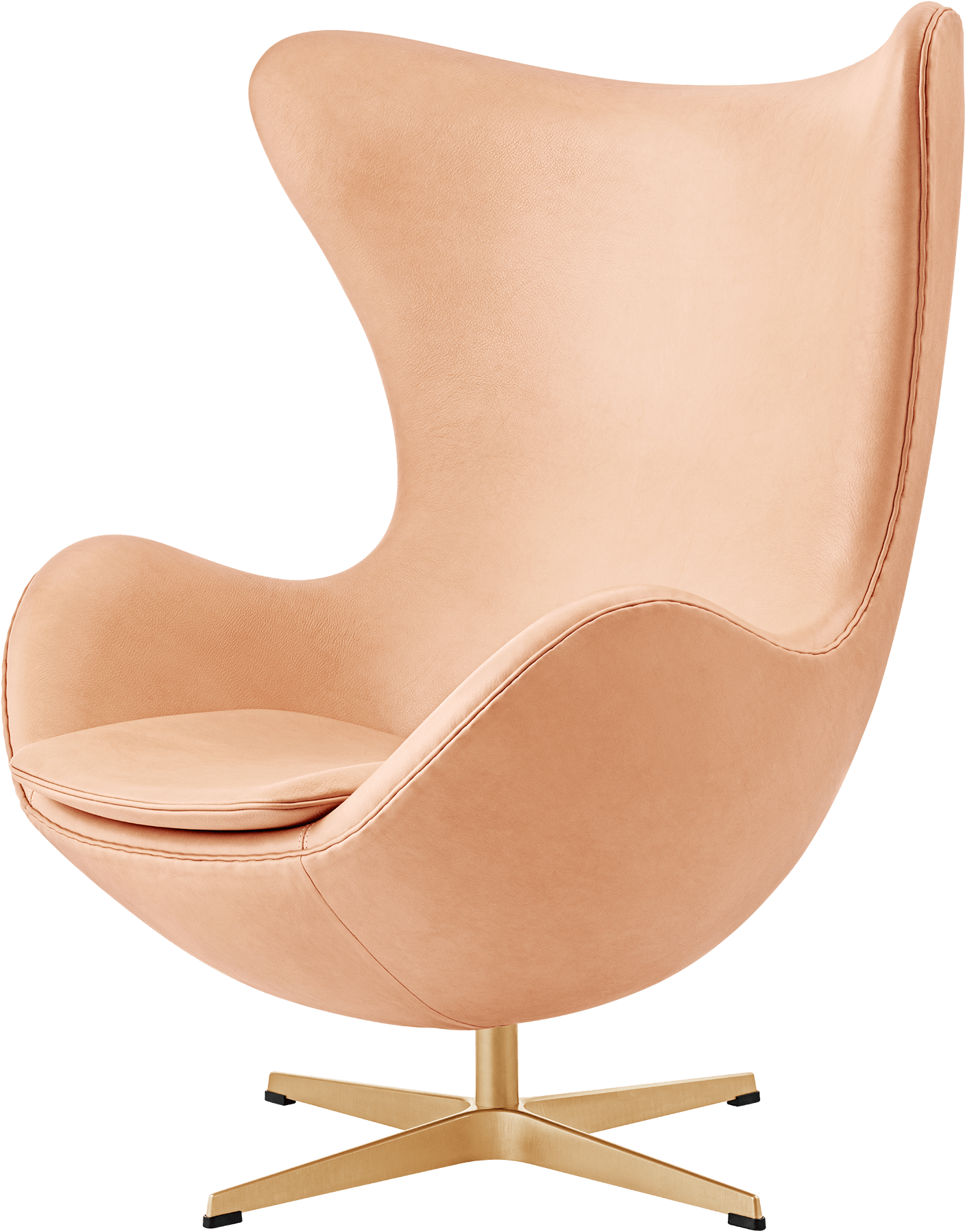 Egg 60th Anniversary In Pure Leather - Fritz Hansen Egg 60th Anniversary Clipart (1600x1840), Png Download