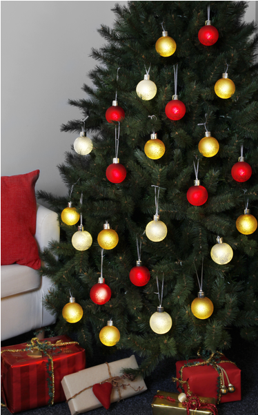 Christmas Baubles 6p - Lysande Julgranskulor Clipart (600x600), Png Download