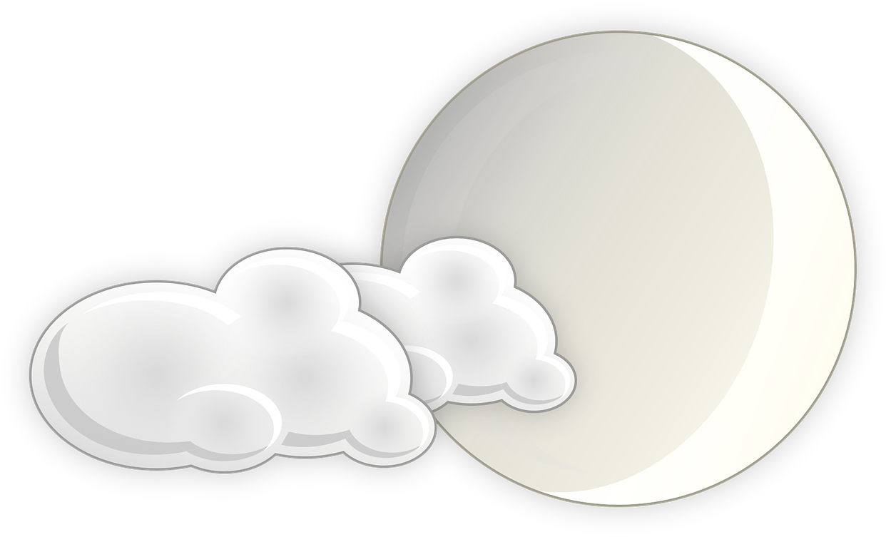 Slightly Cloudy Moon Night Png Image - Background Images For Cloudy Weather Clipart (1280x788), Png Download