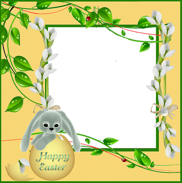 Transparent Happy Easter Picture Frame Clipart (597x600), Png Download