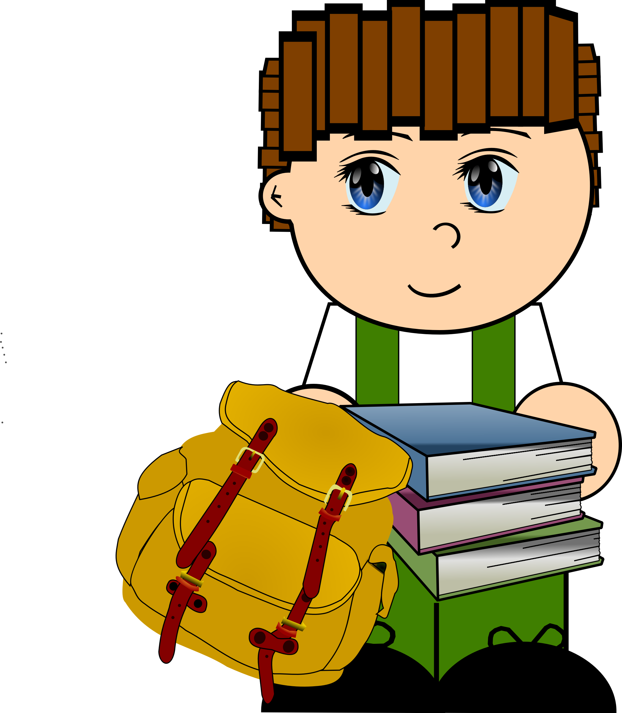 This Free Icons Png Design Of Cartoon Schoolboy - Gambar Anak Sekolah Kartun Clipart (2093x2400), Png Download