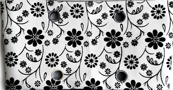 Borde Decorativo - Flores Blanco Y Negro Clipart (800x430), Png Download