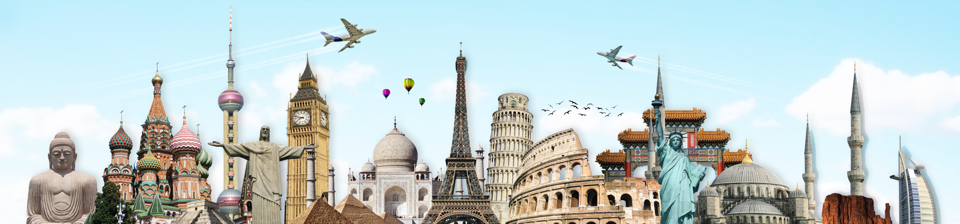 World Travel - Colosseum Clipart (1920x448), Png Download