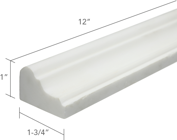 Glacier White Polished Cornice - Rain Gutter Clipart (600x600), Png Download