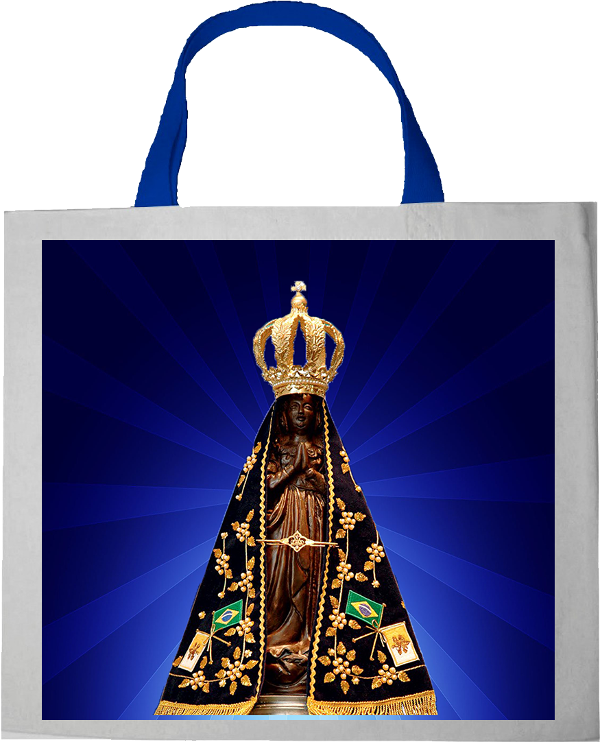 Eco Bag Nossa Senhora Aparecida - Santinha Nossa Senhora Aparecida Clipart (957x1130), Png Download