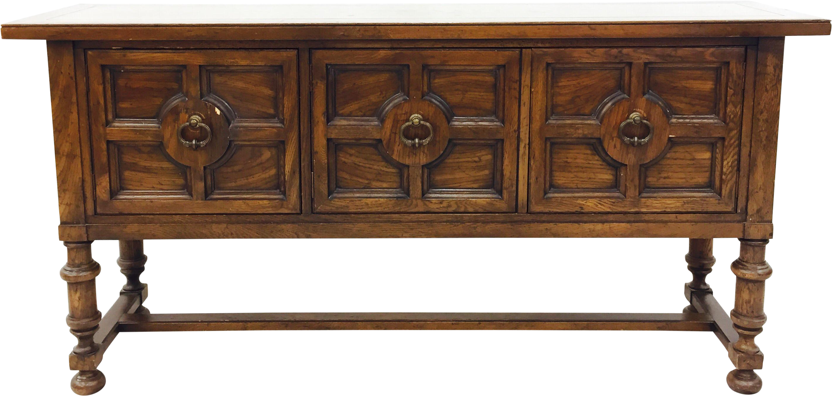 Vintage Wooden Console Table On Chairish - Sideboard Clipart (3134x1492), Png Download