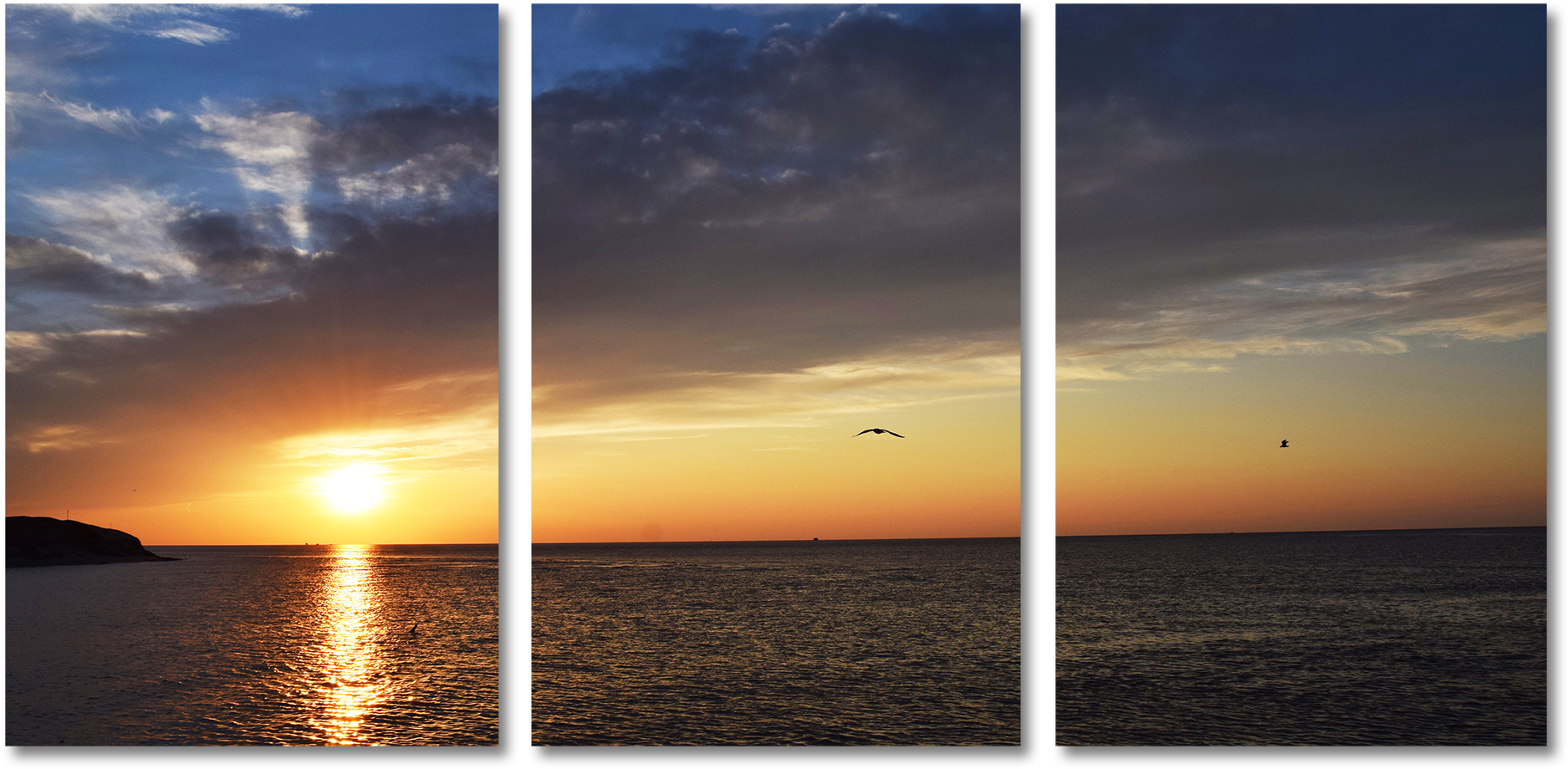 Sunset Split Aluminum Photography - Sunset Clipart (1952x991), Png Download