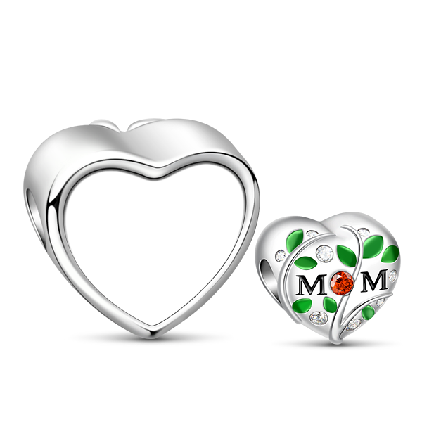 Gnoce "i Love My Mom" 925 Sterling Silver Personalized - Heart Clipart (600x600), Png Download