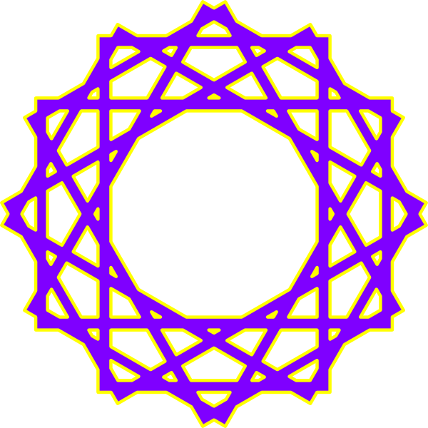 Purple Islamic Art Svg Clip Arts 600 X 600 Px - Islamic Circle Geometric Patterns - Png Download (600x600), Png Download