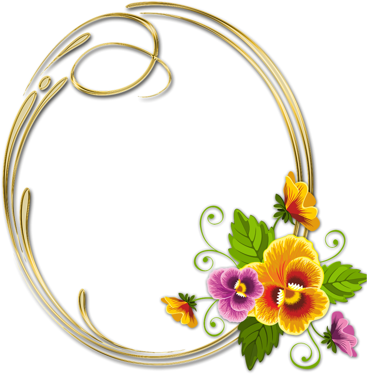 Lindos Marcos De Flores Para Fotos Clásicas Para Descargar - Marcos Para Fotos Png Clipart (1024x764), Png Download