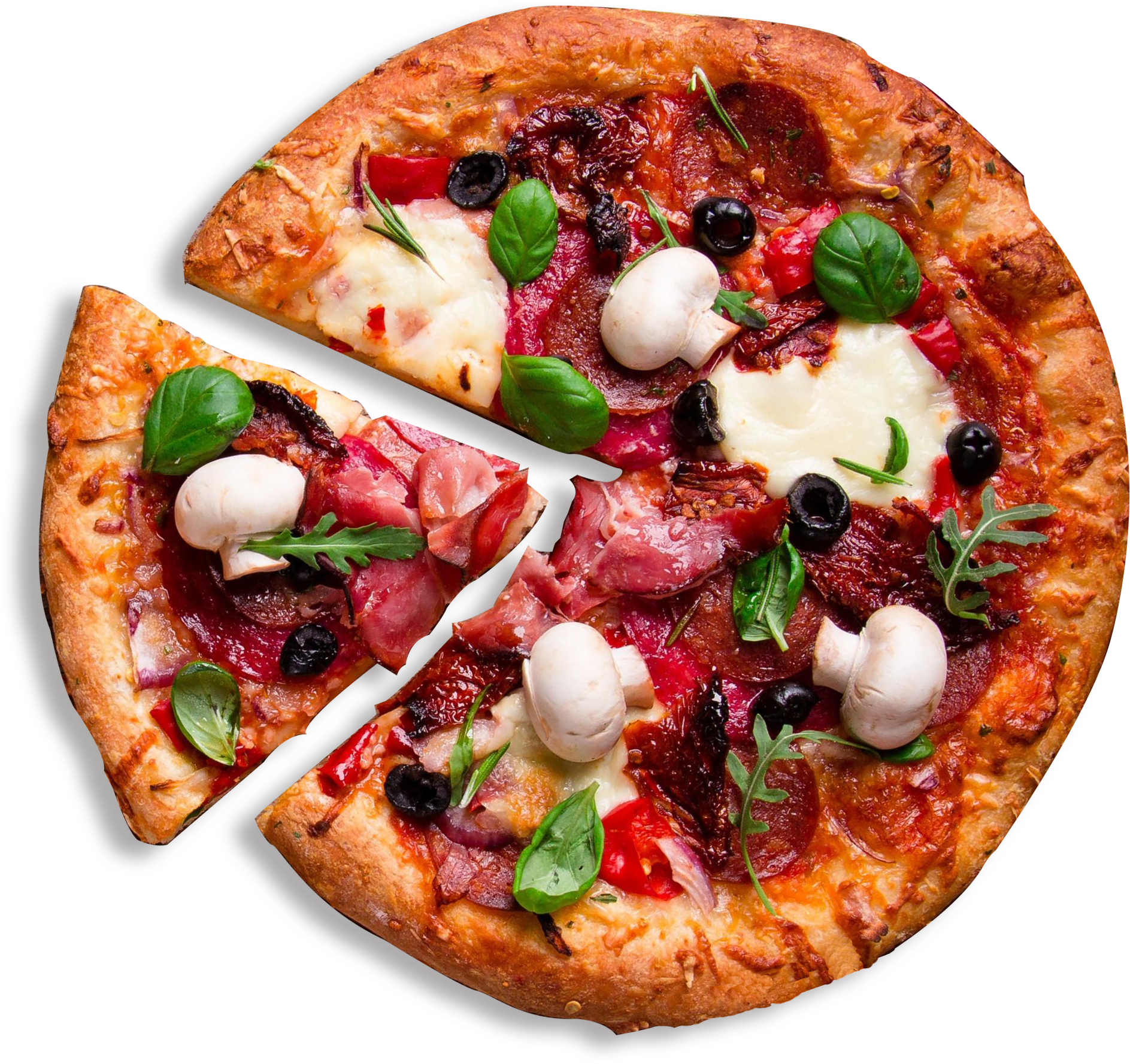 Nosso Cardápio - California-style Pizza Clipart (1887x1778), Png Download