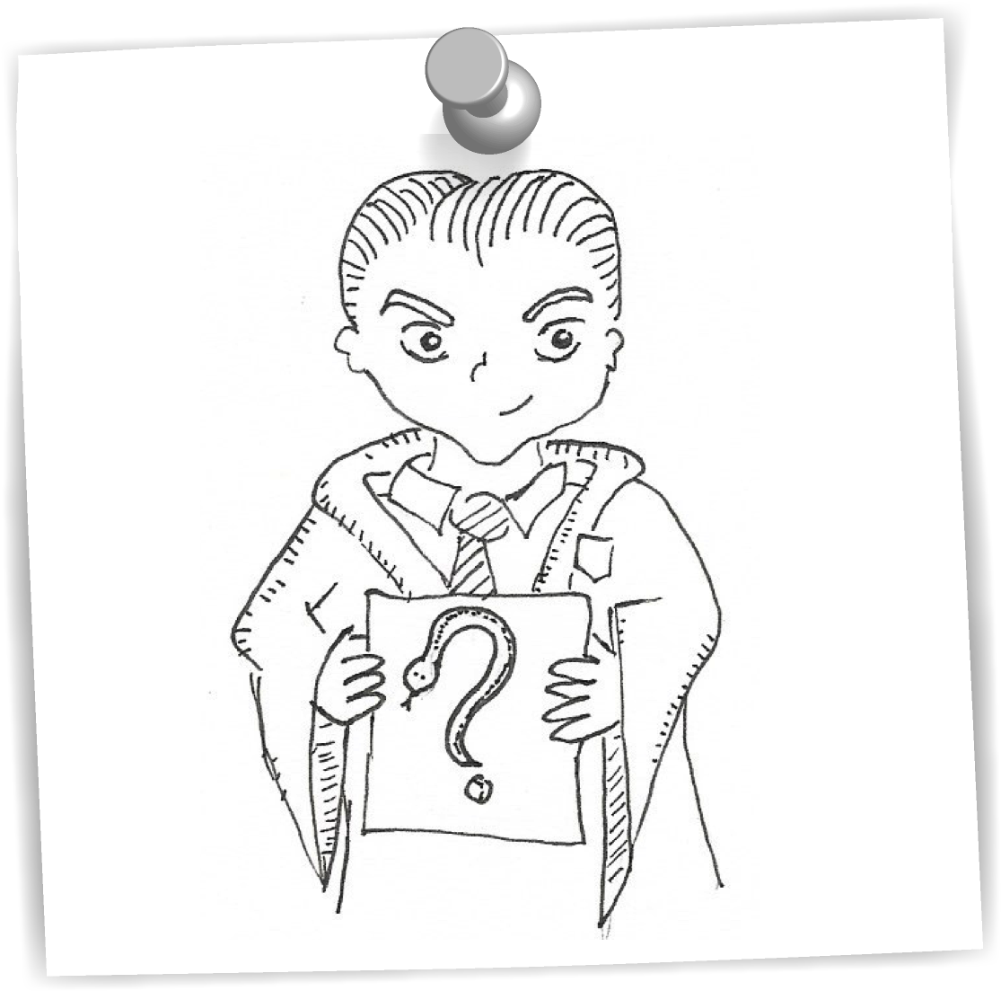 Question Arc Pin - Cartoon Clipart (1186x1161), Png Download