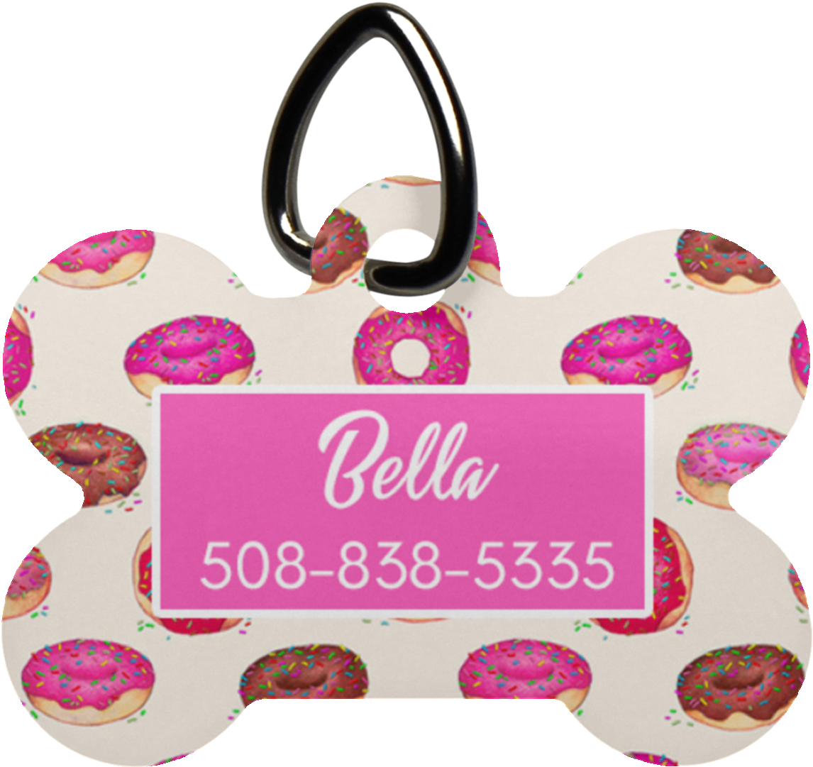 Doughnut Dog Bone Luv Tag - Doughnut Clipart (1155x1155), Png Download