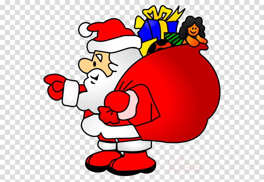 Santa Claus, Drawing, Cartoon, Transparent Png Image - Transparent Spotify Logo Black Clipart (900x620), Png Download