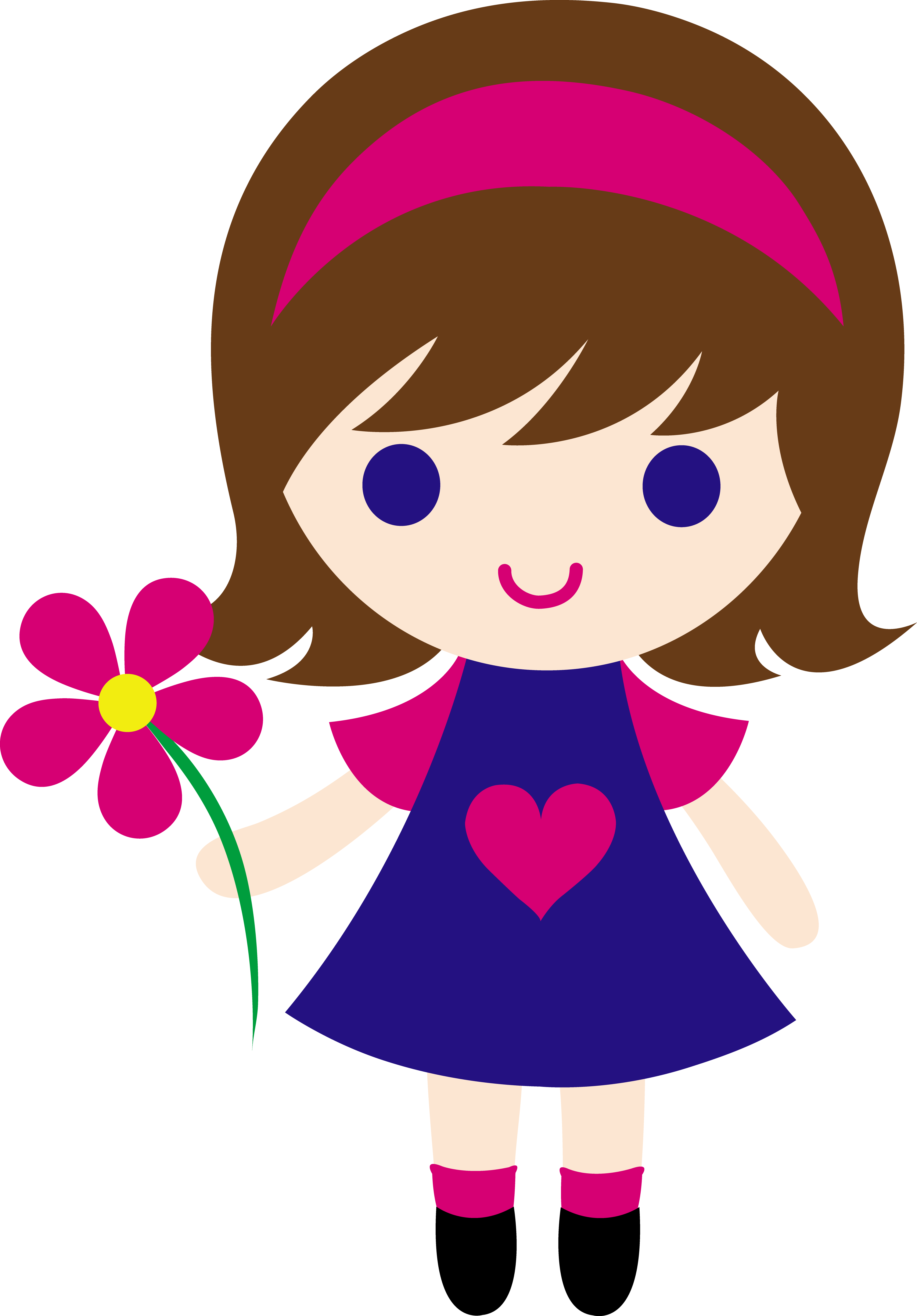Girl Cliparts - Little Girl Clipart - Png Download (4330x6214), Png Download