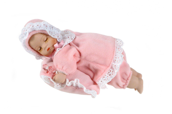 Musical Sleeping Baby Girl Keepsake I - Baby Clipart (600x673), Png Download