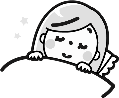 View Larger Image - Sleeping Girl Clipart Black And White - Png Download (600x600), Png Download