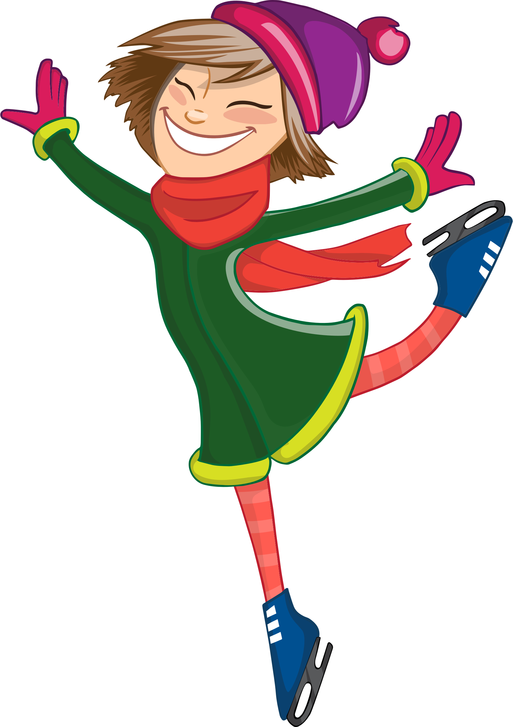 Svg Freeuse Library Big Image Png - Ice Skating Cartoon Free Clipart (1694x...