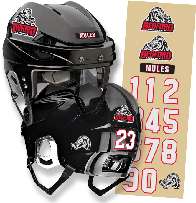 Hockey Helmet Decal Packages - Football Helmet Clipart (665x687), Png Download