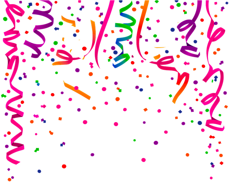 Serpentina E Confete Png - New Year Confetti Clip Art Transparent Png (756x600), Png Download