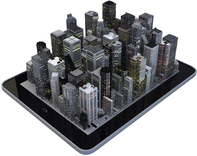 Floating City - Smart City Clipart (715x551), Png Download