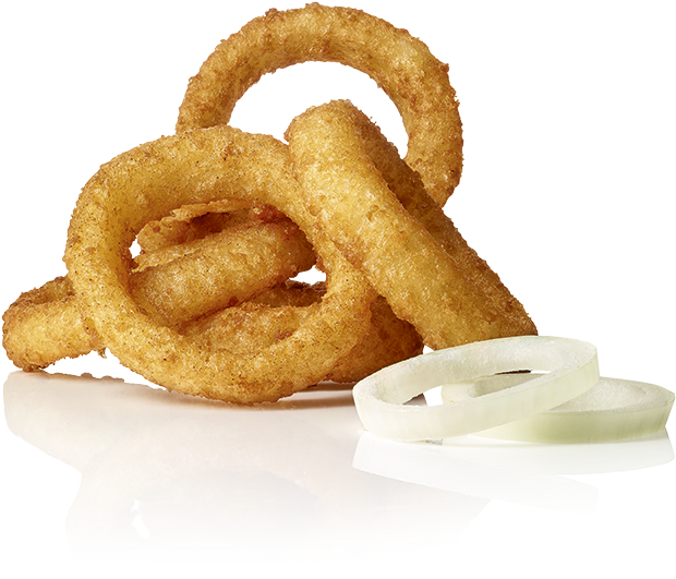 Beer Battered Onion Rings "thin Cut" - Battered Onion Rings Png Clipart (850x1137), Png Download