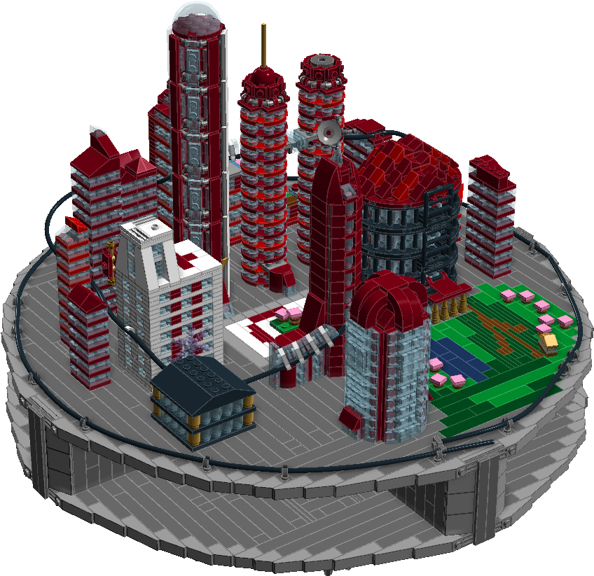 This Lego Floating City Model Reminds Me Of What A - Tower Clipart (1459x878), Png Download
